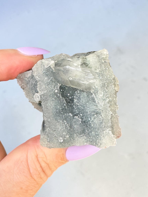 Denim Blue Chalcedony Cluster Specimen