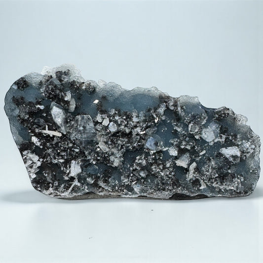 Druzy Black Chalcedony with Apophyllite Specimen