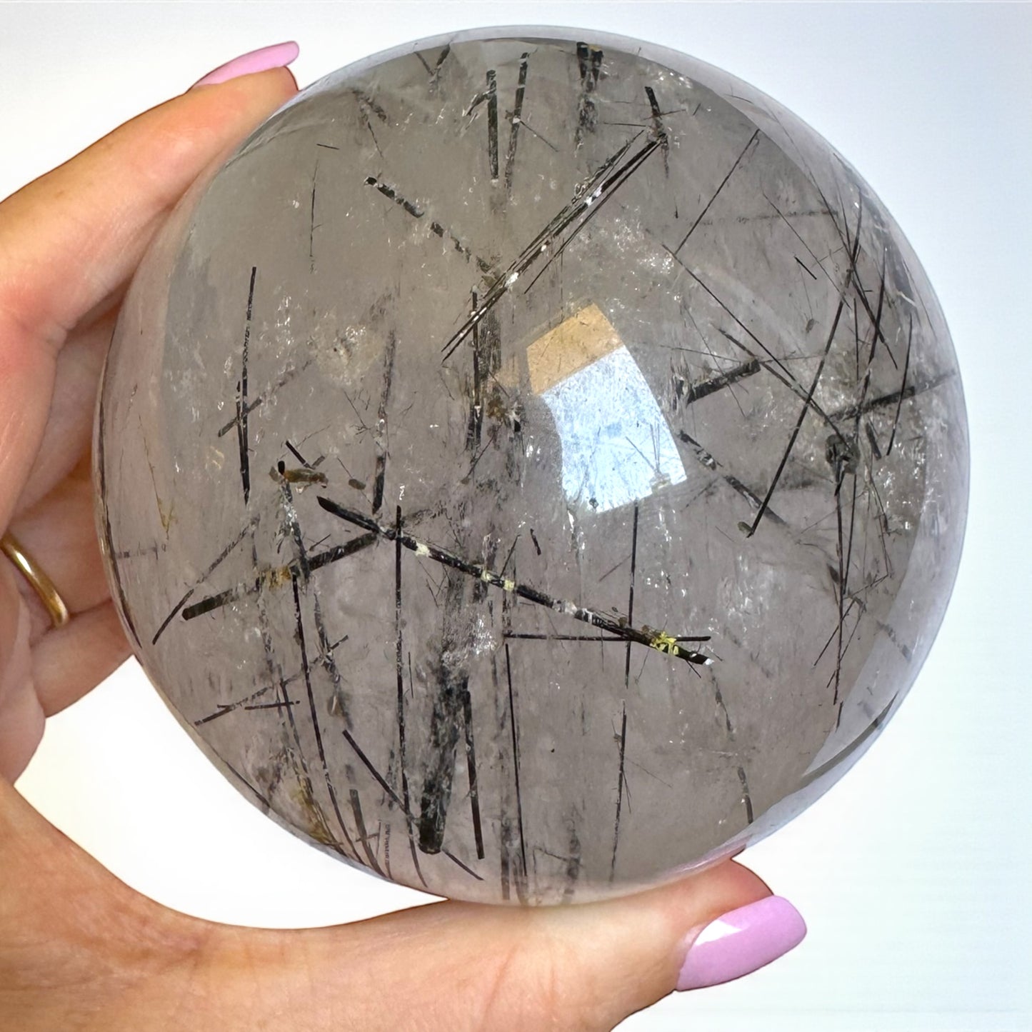 Tourmaline in Quartz Sphere 8cm