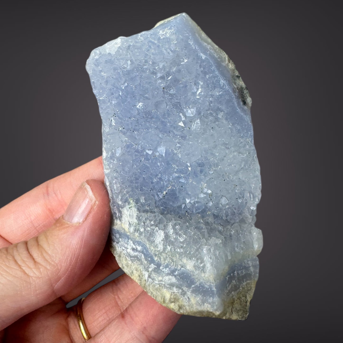 Blue Lace Agate Raw Druzy Cluster