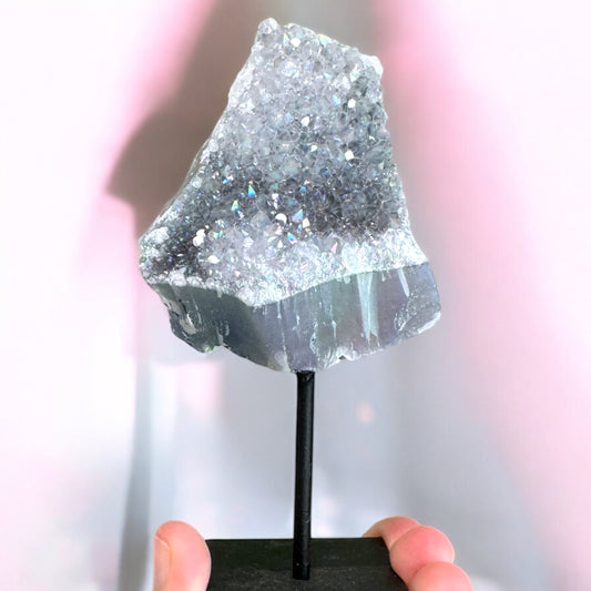 Aura Amethyst Cluster on Stand (e)
