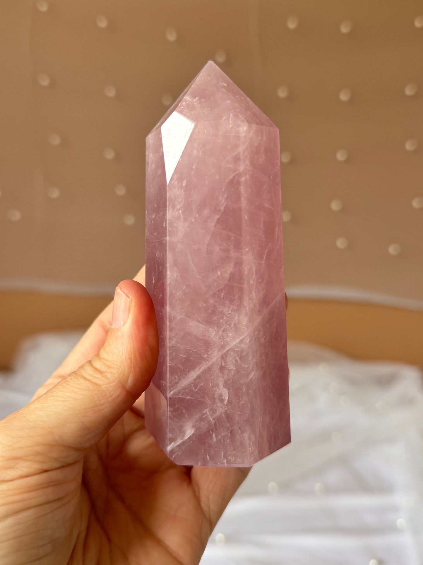 Lavender Rose Quartz Tower (n)