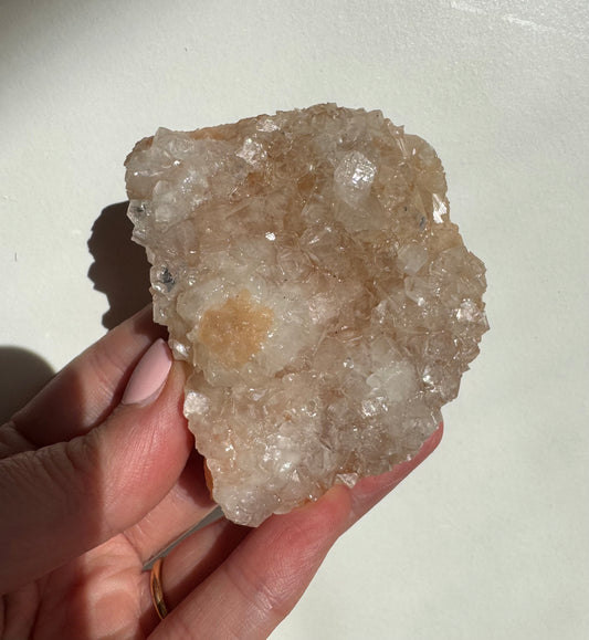 Peach Diamond Apophyllite Cluster/Specimen