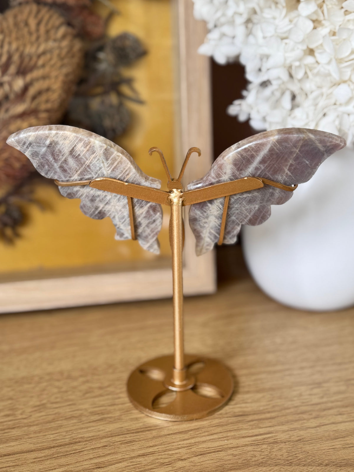 Moonstone Butterfly on Stand