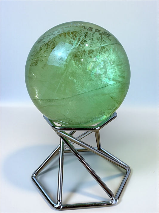 Green Apple Fluorite Sphere 5cm