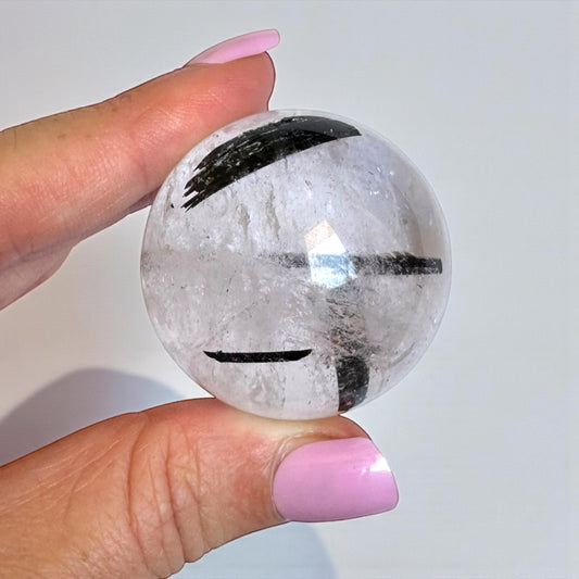 Tourmaline in Quartz Sphere 4cm