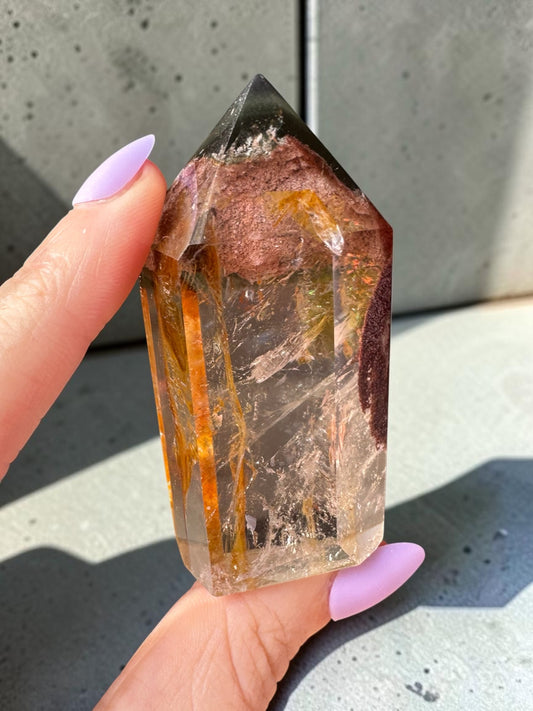 Garden Quartz (lodolite) Point