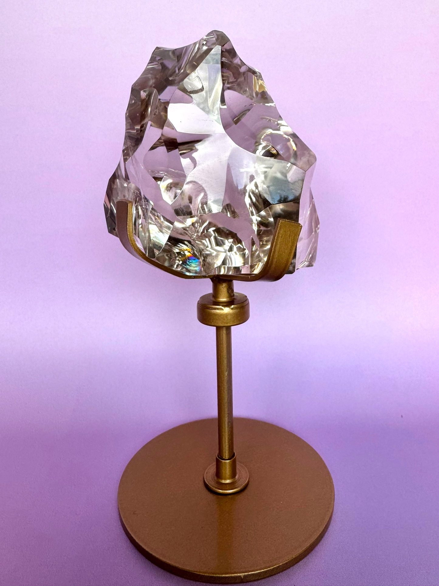 Sculpted HQ Clear Quartz on Stand