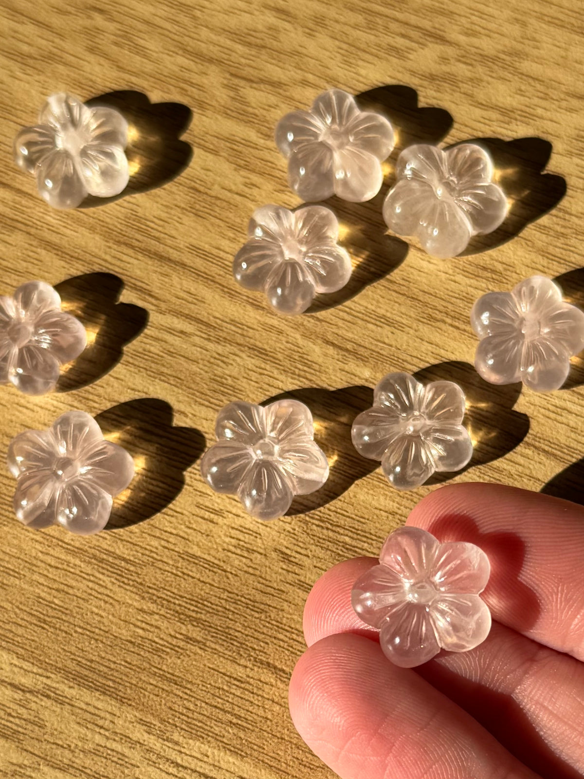 Rose Quartz Mini Flower Carving | Intuitively Chosen