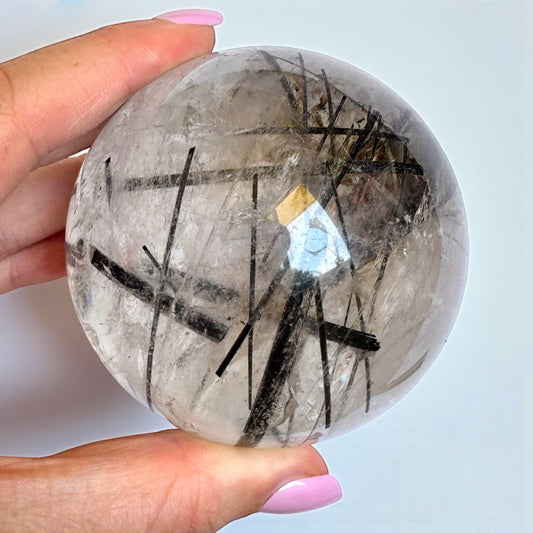 Tourmaline in Quartz Sphere 7cm