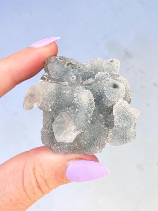 Denim Blue Chalcedony Cluster Specimen