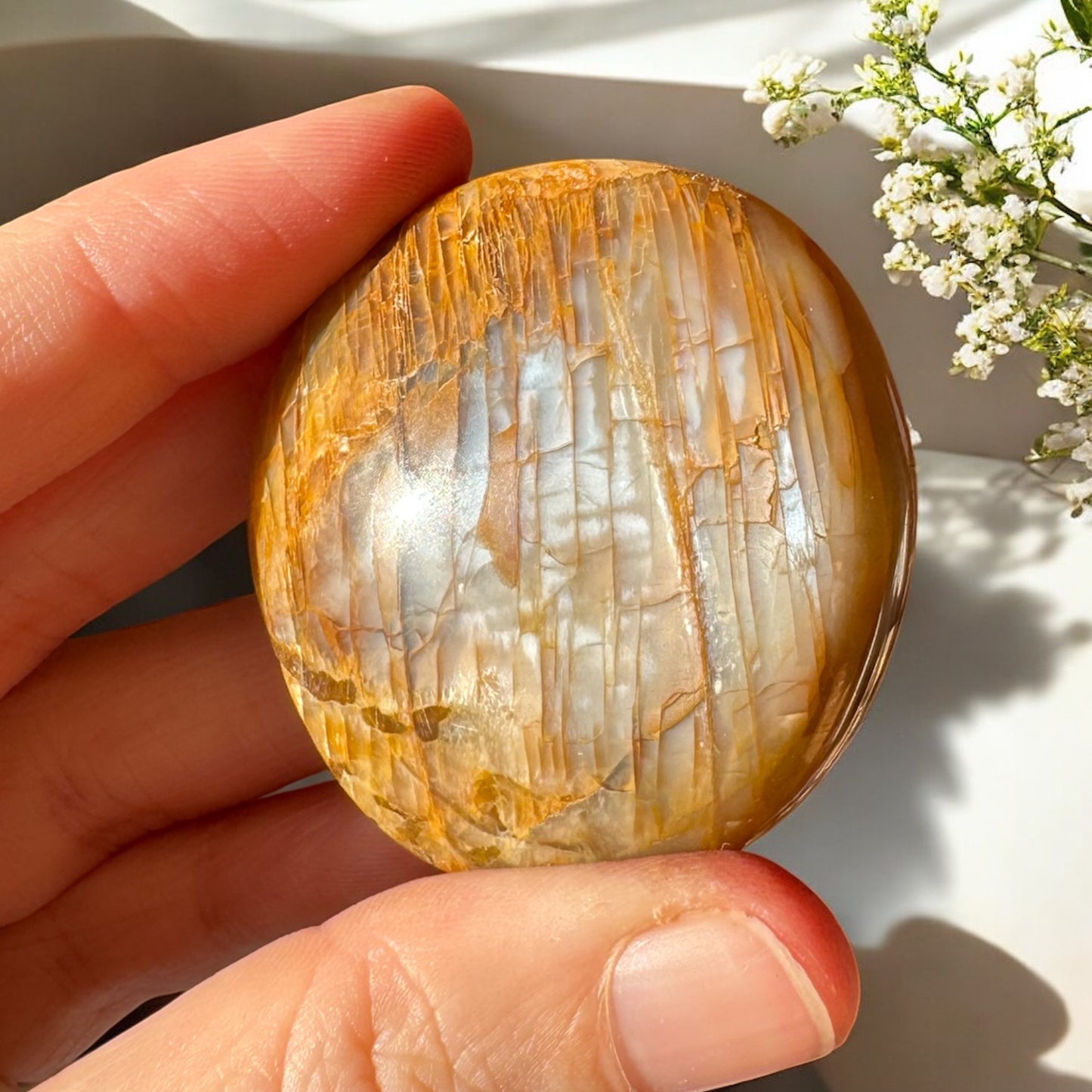 Peach Moonstone Palmstone