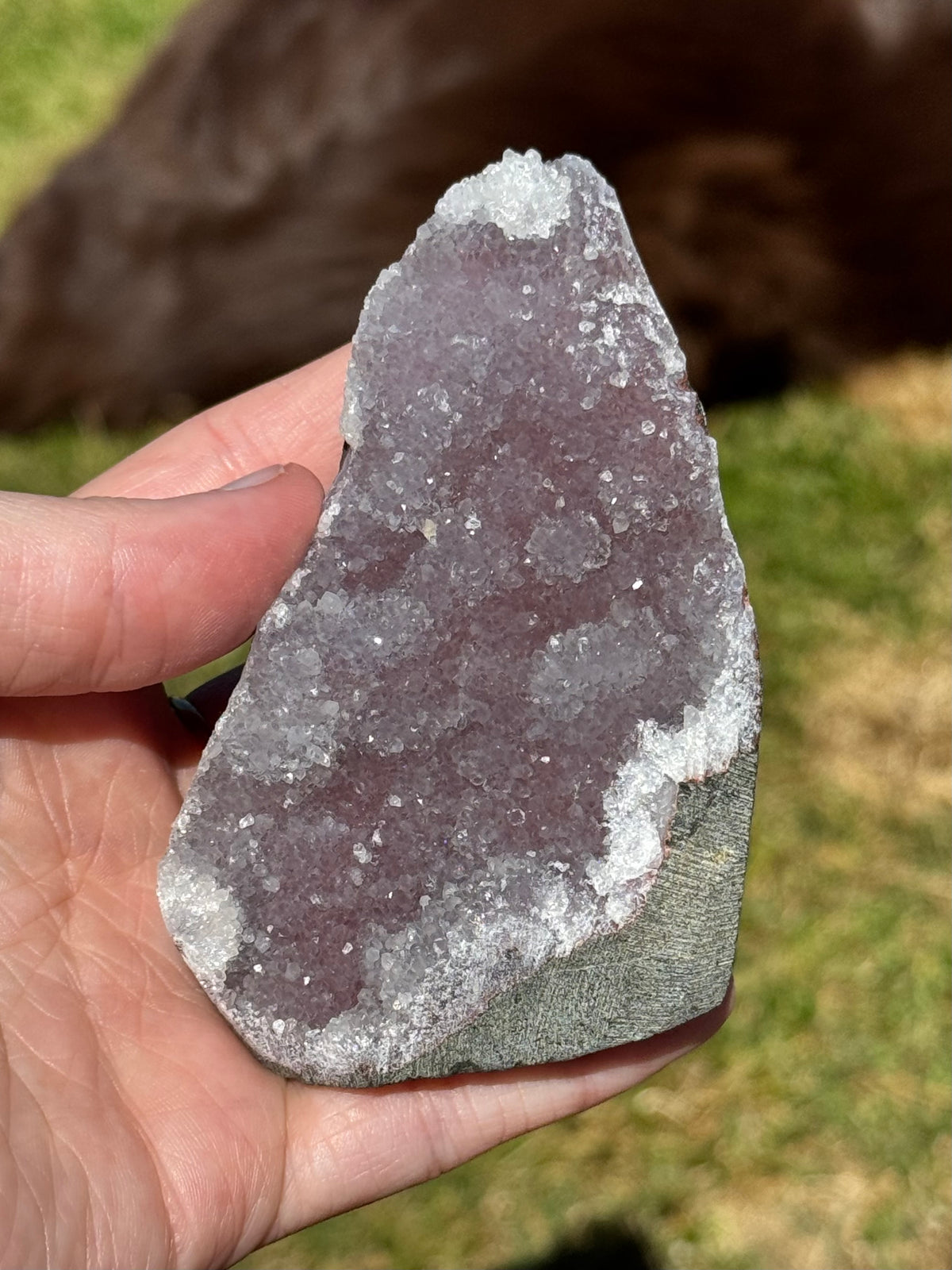 Pinky/Blurple Chalcedony Cluster