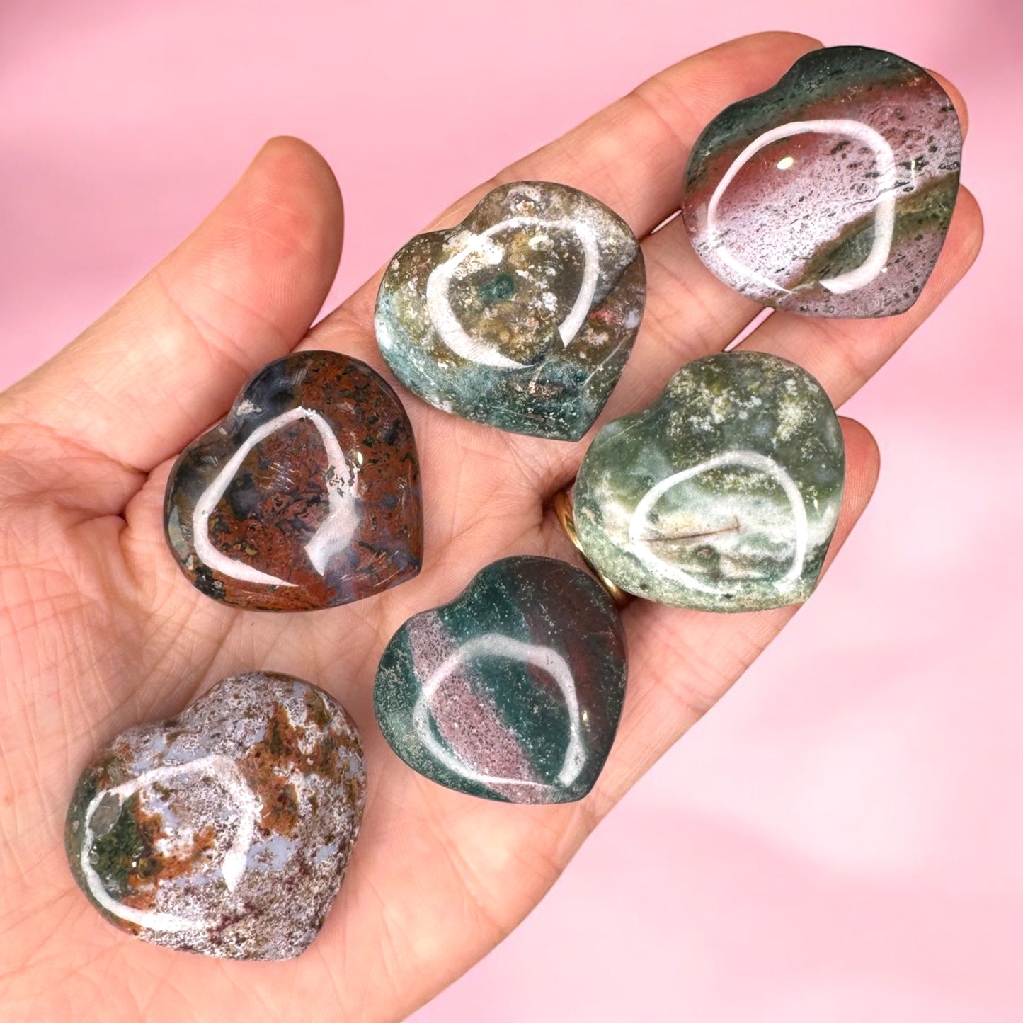 Ocean Jasper Mini Hearts | Intuitively Chosen