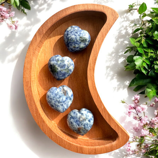 Sodalite Heart Carvings