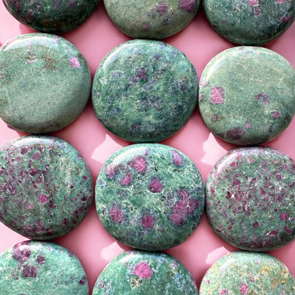 Ruby and Fuchsite Flat Stones | Choose Your Own