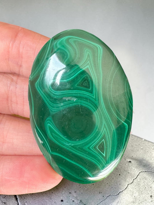 Malachite Palmstone ~ Imperfect
