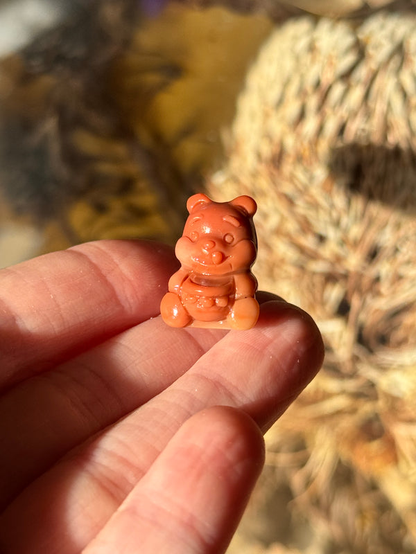 Alashan Agate Mini Winnie the Pooh Carving