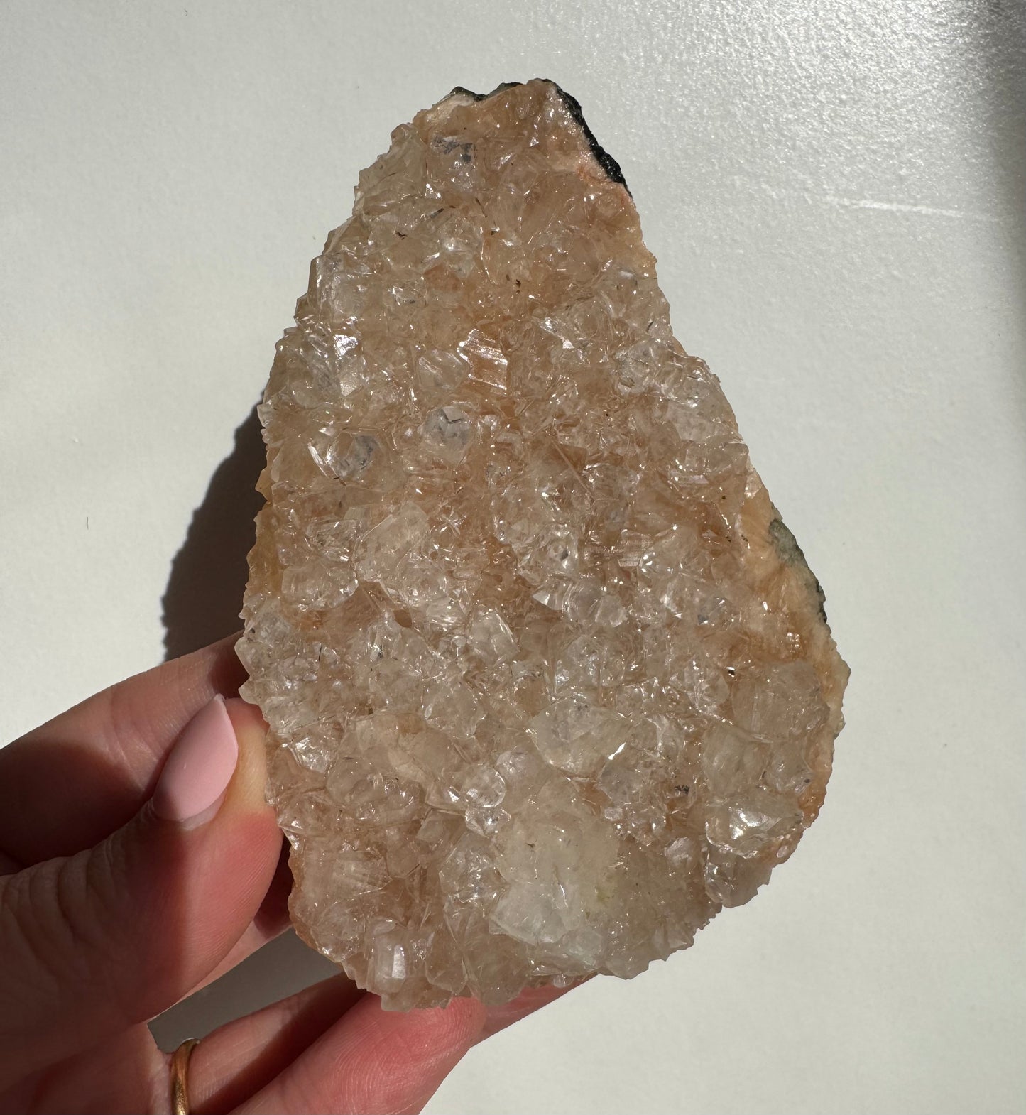 Peach Diamond Apophyllite Cluster/Specimen