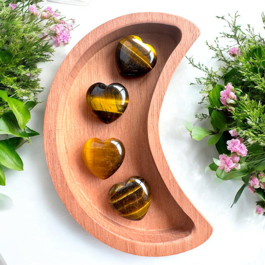 Tigers Eye Heart Carvings
