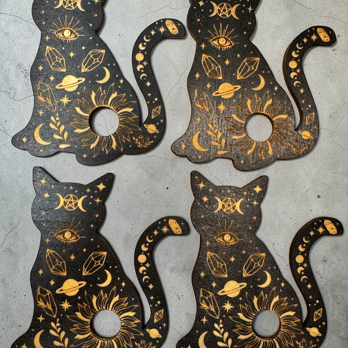 Kindred Kitty Wooden Sphere Stand