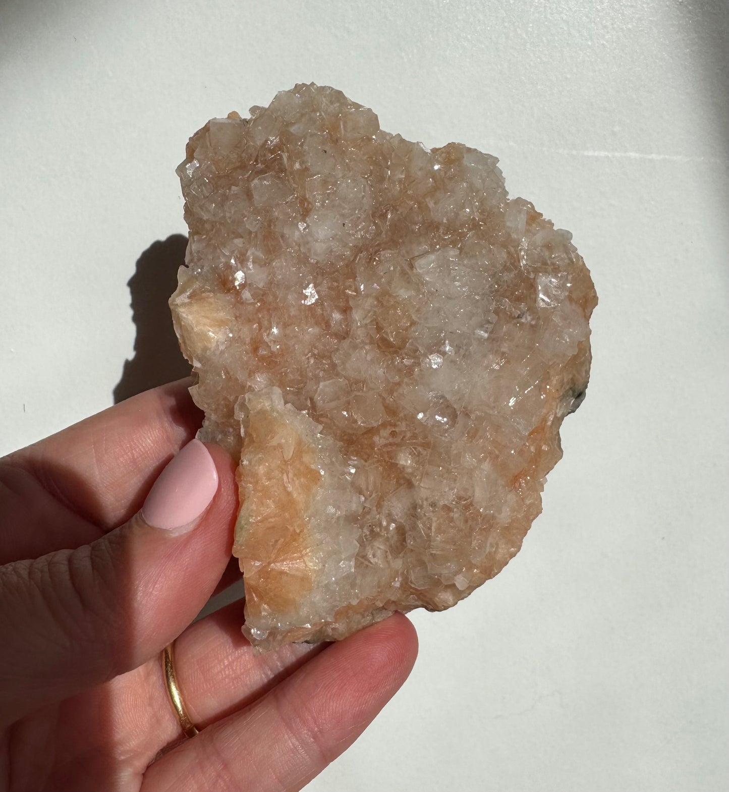 Peach Diamond Apophyllite Cluster/Specimen (B)