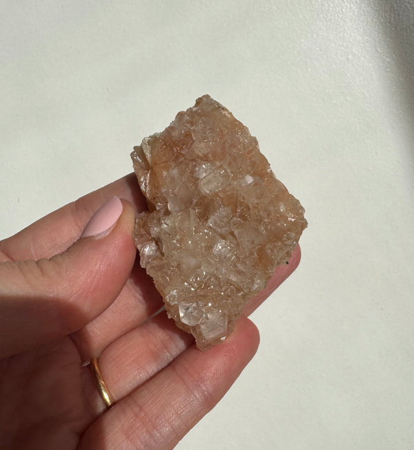 Peach Diamond Apophyllite Cluster/Specimen (D)