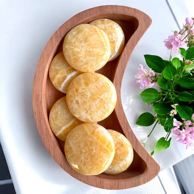 Orange Calcite Flatstones | Intuitively Chosen