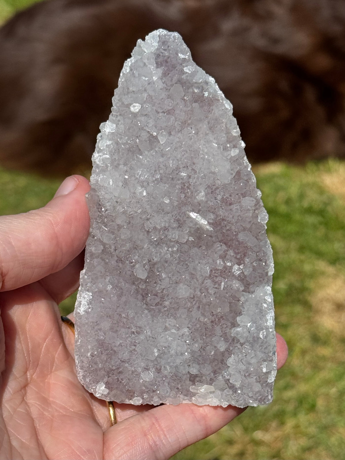 Pinky/Blurple Chalcedony Cluster