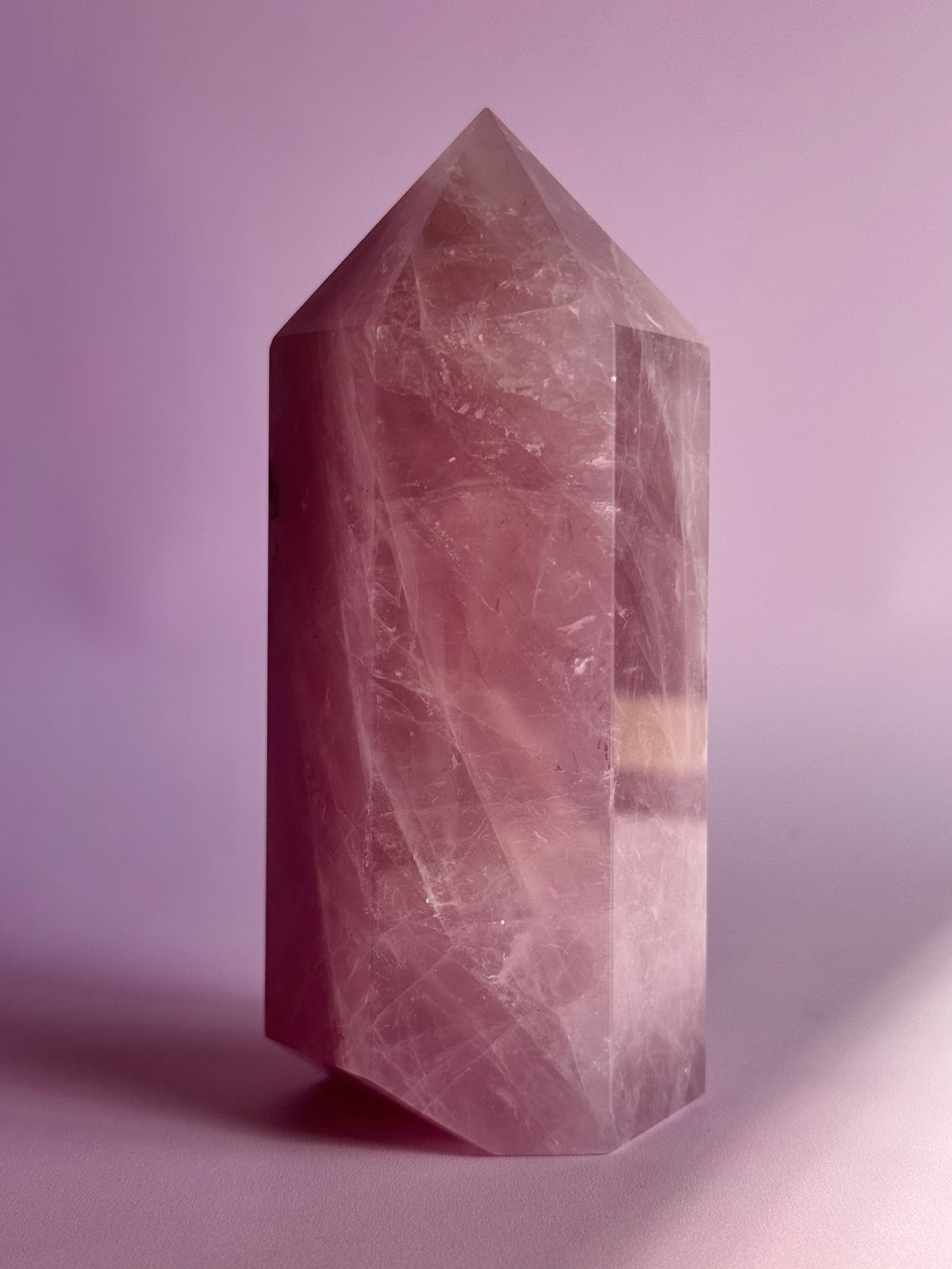 Lavender Rose Quartz Tower (ff)