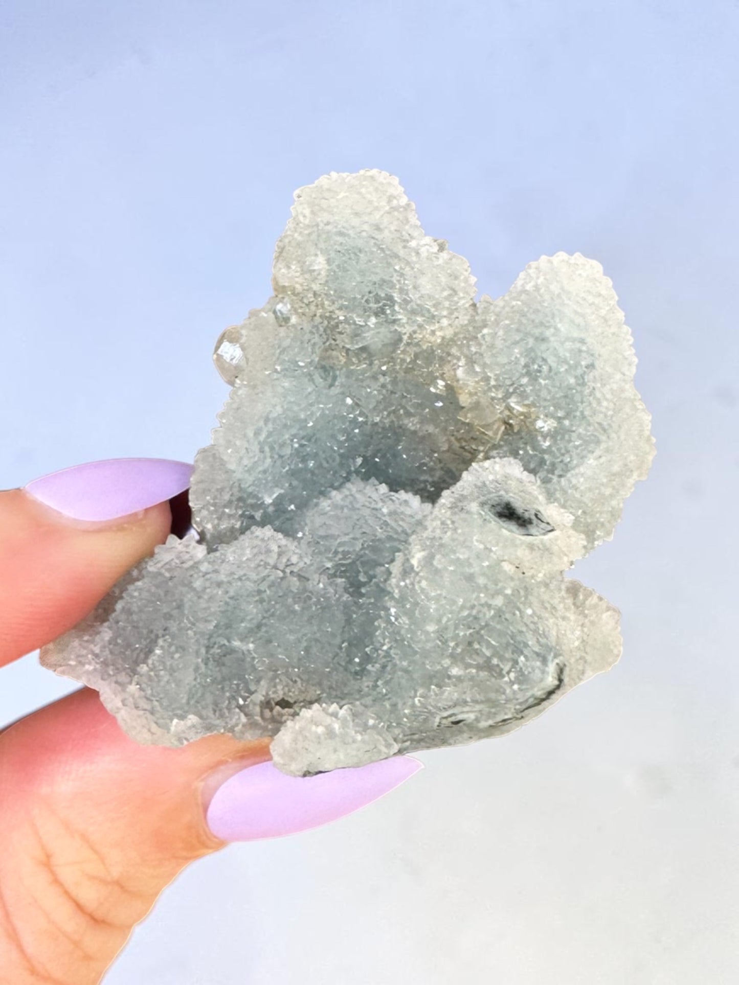 Denim Blue Chalcedony Cluster Specimen