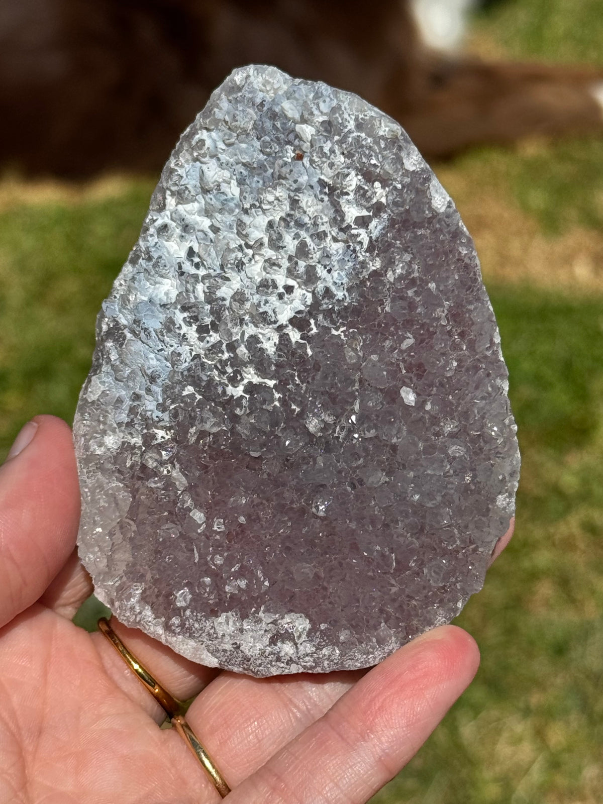 Pinky/Blurple Chalcedony Cluster