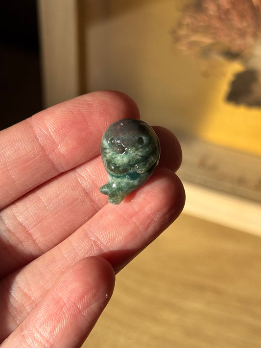 Alashan Agate Mini Seal Carving