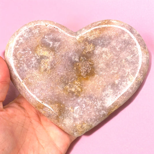 Pink Amethyst Heart (a)