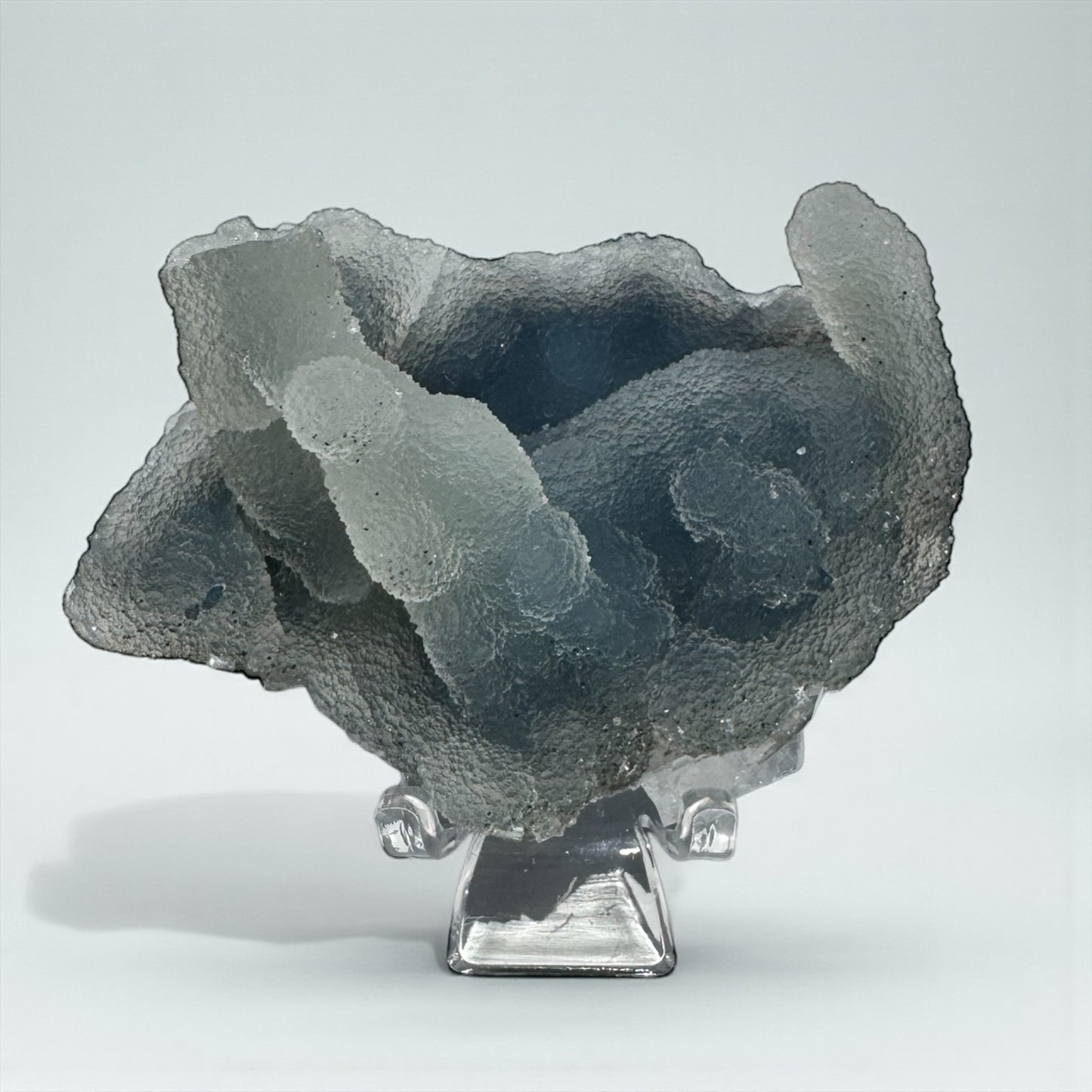 Druzy Black Chalcedony with Apophyllite Specimen