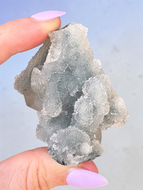 Denim Blue Chalcedony Cluster Specimen