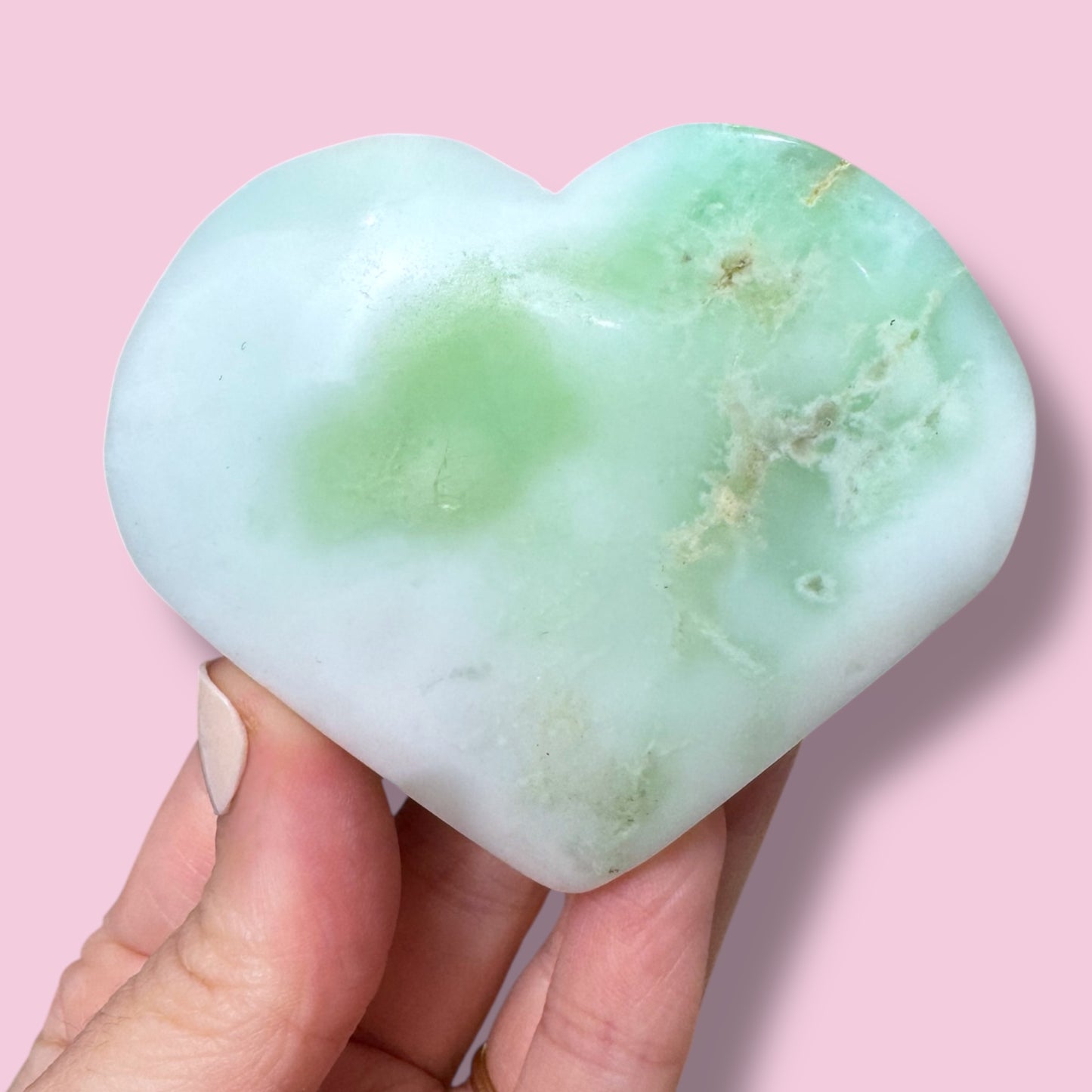 Australian Chrysoprase Heart Carving