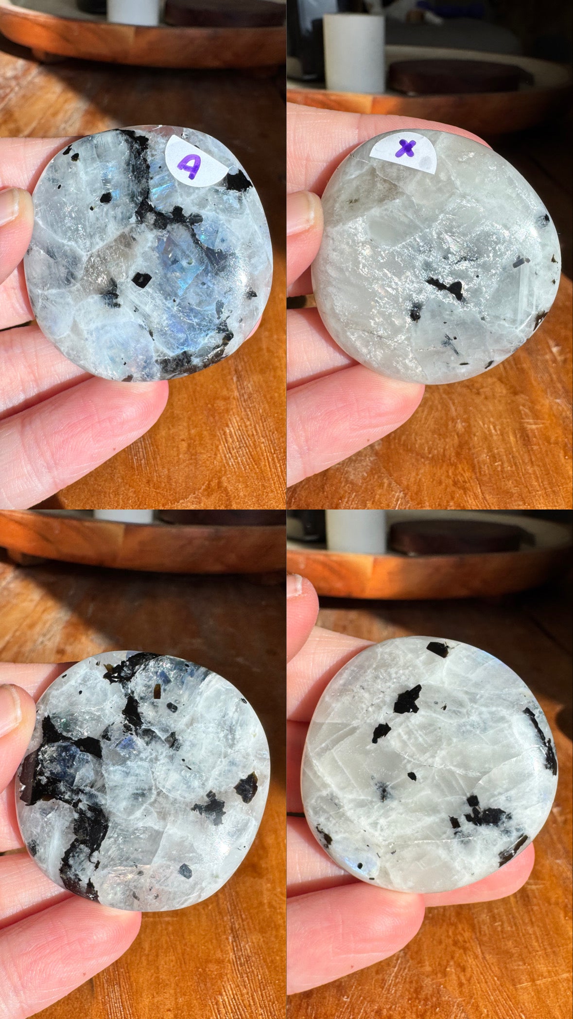 Rainbow Moonstone Flat Stones | Choose Your Own