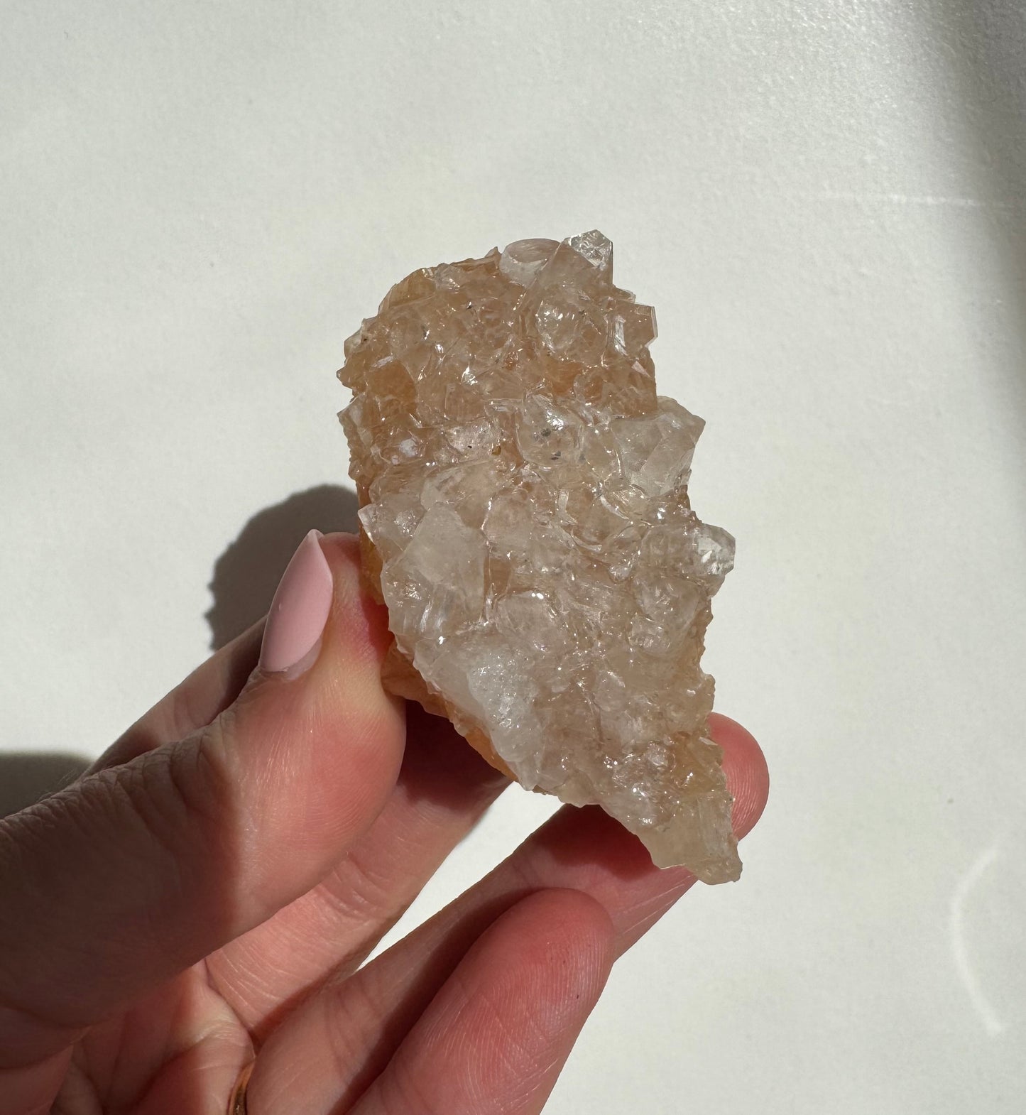 Peach Diamond Apophyllite Cluster/Specimen (D)