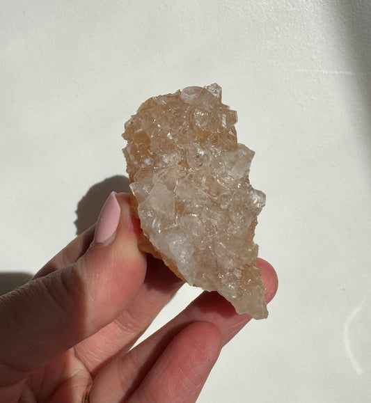 Peach Diamond Apophyllite Cluster/Specimen (D)