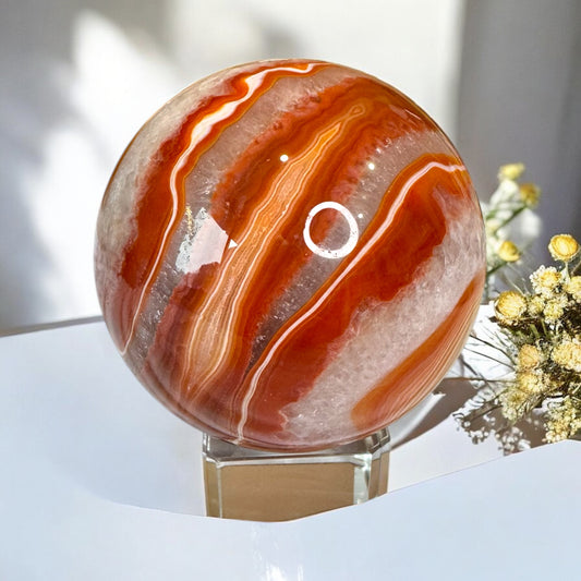 Carnelian Sphere (a) 6.5cm