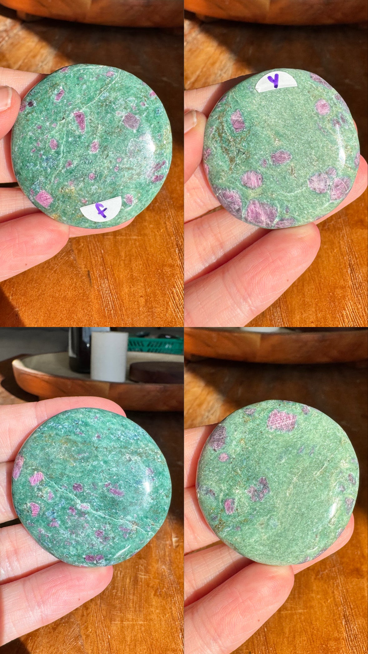 Ruby and Fuchsite Flat Stones | Choose Your Own