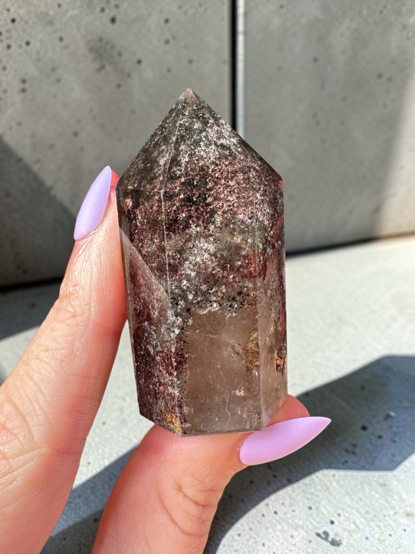 Garden Quartz (lodolite) Point