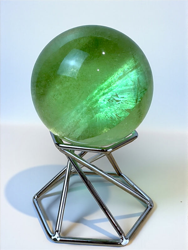 Green Apple Fluorite Sphere 5cm