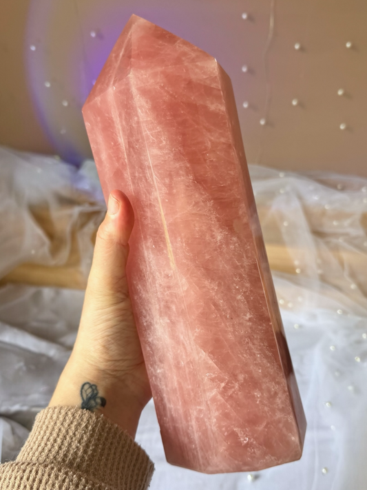 XL Rose Quartz Tower