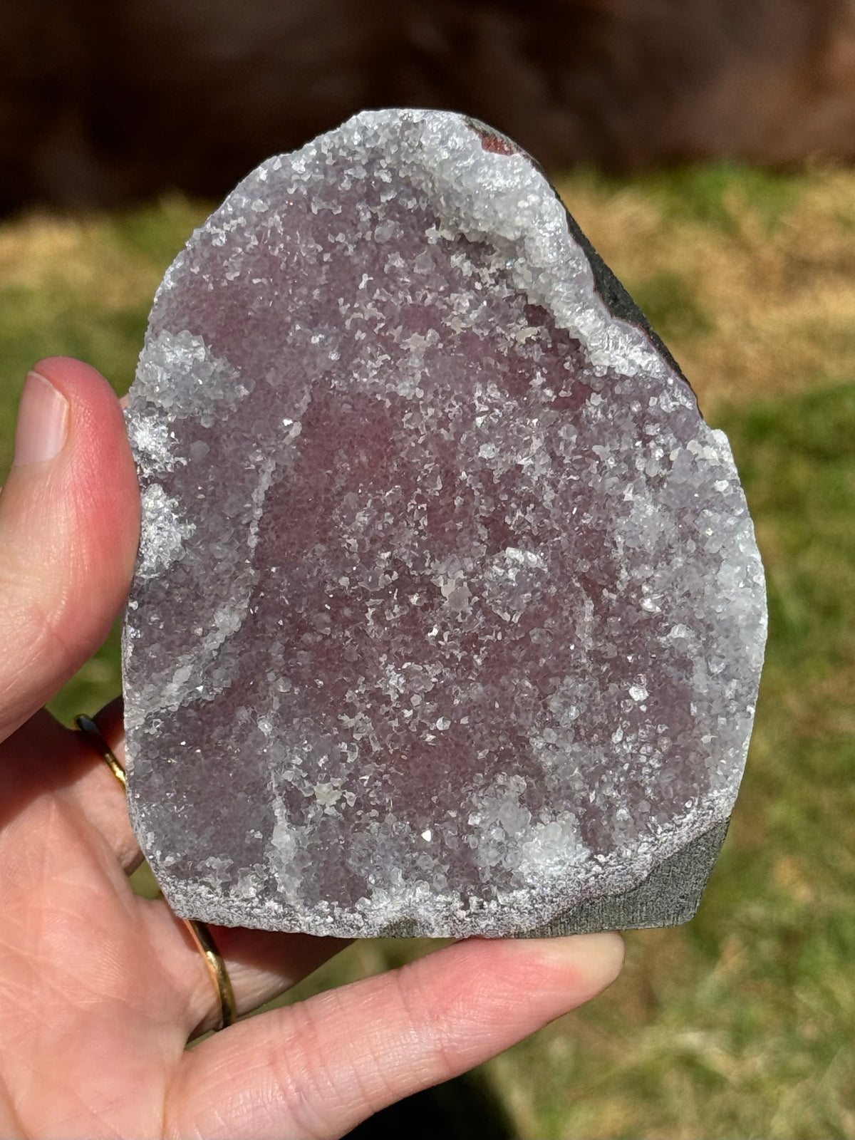 Pinky/Blurple Chalcedony Cluster