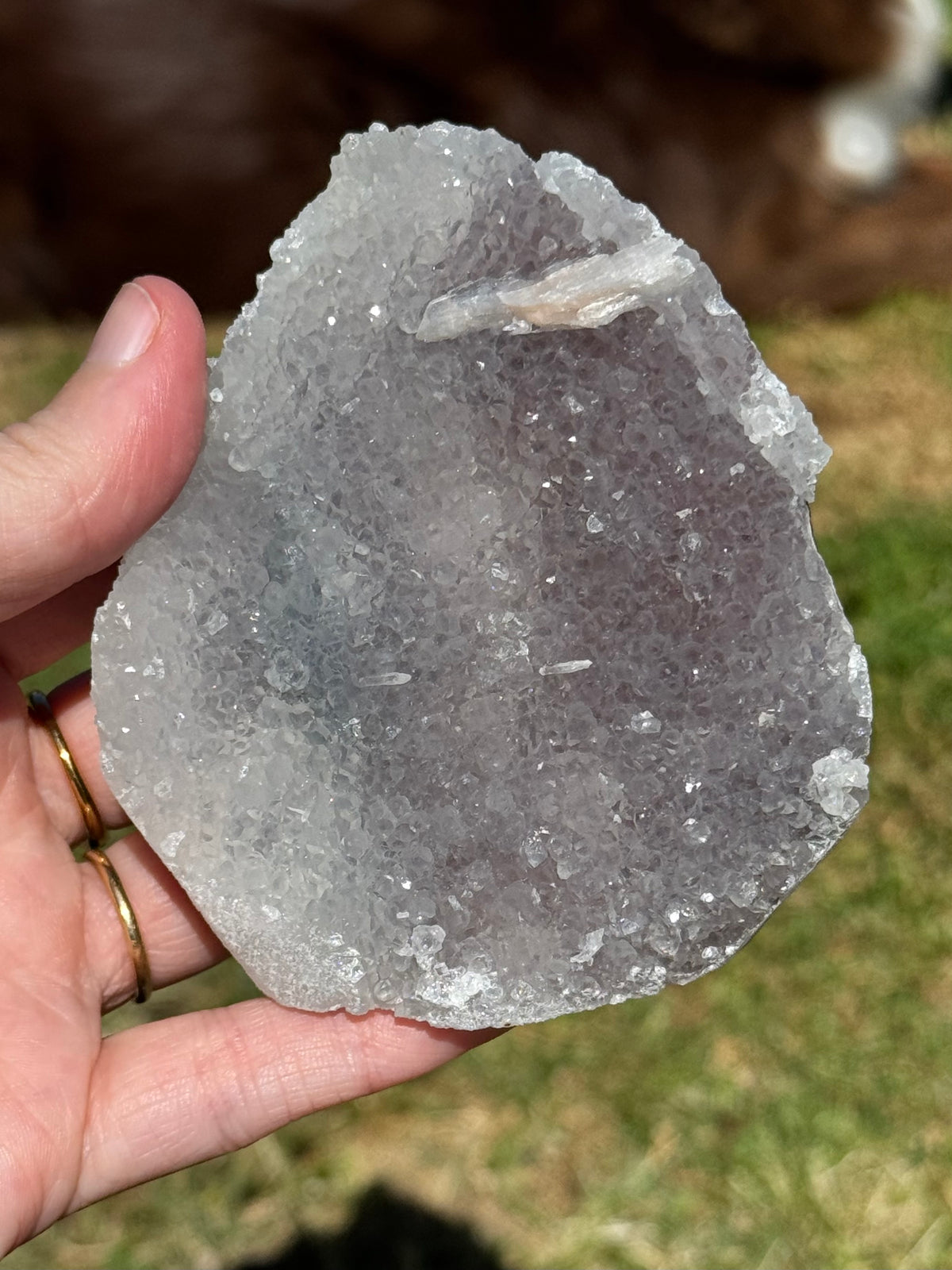 Pinky/Blurple Chalcedony Cluster