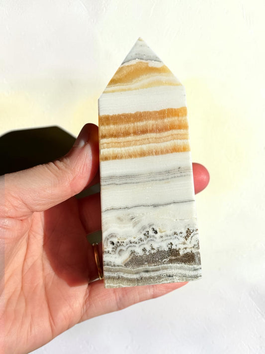 Dendritic Orange Calcite Tower