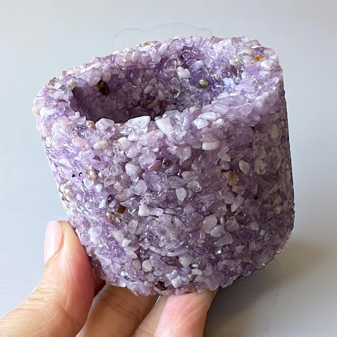 Amethyst Chip Pot