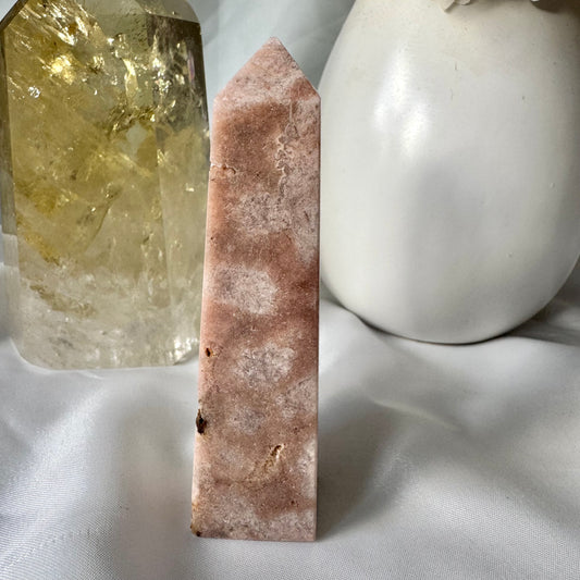 Pink Amethyst and Flower Agate Point (EE) 10cm